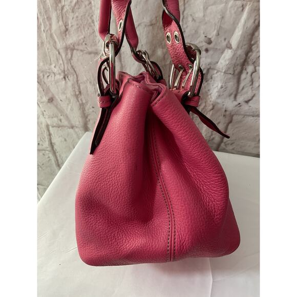 Tignanello Genuine Leather Pink Purse Bag Satchel - Picture 11 of 14